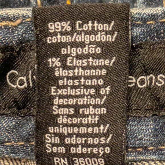 Calvin Klein Trouser Flare Boot Cut Jeans Womens 6 Dark Wash Pullon Denim - Picture 5 of 10